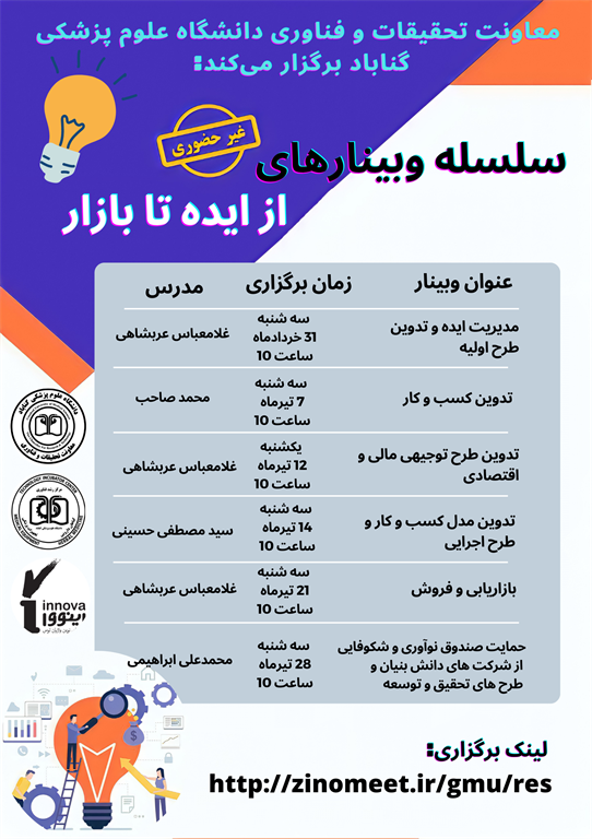 Holding a series of webinars from idea to market